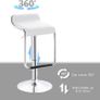 Set of 2 Adjustable Swivel Bar Stools with Backrest - Free Delivery Nationwide Image 2