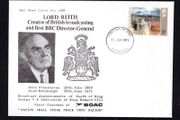 1971 Great Britain cover making the passing of Lord Reith Creator of British Broadcasting and First BBC Director General tying 3p definitive stamp