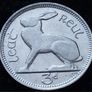[#126] - Ireland 1940 | Irish 3p | Three Pence | Harp | KM.12 | High Grade Image 2