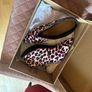 leopard print ankle boots size 5. Pink white and black Image 2