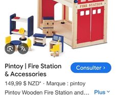 New Pintoy Wooden Fire Station