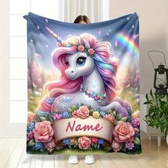 Personalised Unicorn Throw