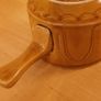 Retro kitchenware ceramic bowl with handle Image 3