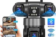 V380Pro 4G SIM GSM WiFi Security Camera 6K 12MP Three Lens Three Screen PTZ Panoramic Night Vision Video Surveillance CCTV