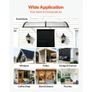 Awnings for Door Entrance, 38 x 78 in, Exterior Front Door Window Awnings with Drainage & ABS Bracket, Rain Snow Sun Protection Image 6