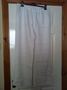 M&S Linen Trousers - Size 16L