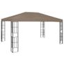 Gazebo with String Lights 4x3 m Taupe Image 2