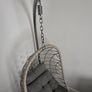 Hanging Egg Chair with Stand & Grey Cushions Image 5