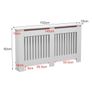 152cm Large Radiator Cover White Image 3