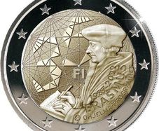 Finland 2 Euro Commemorative Coin 2022 - Erasmus. Uncirculated.