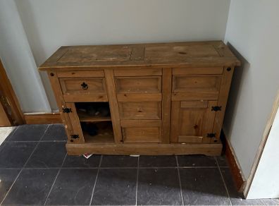 solid oak cabinet