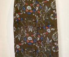 GLAMOROUS Sheer Khaki Floral Skirt Size S!