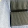 Navy Blue Three Seater Fabric Sofa Image 9