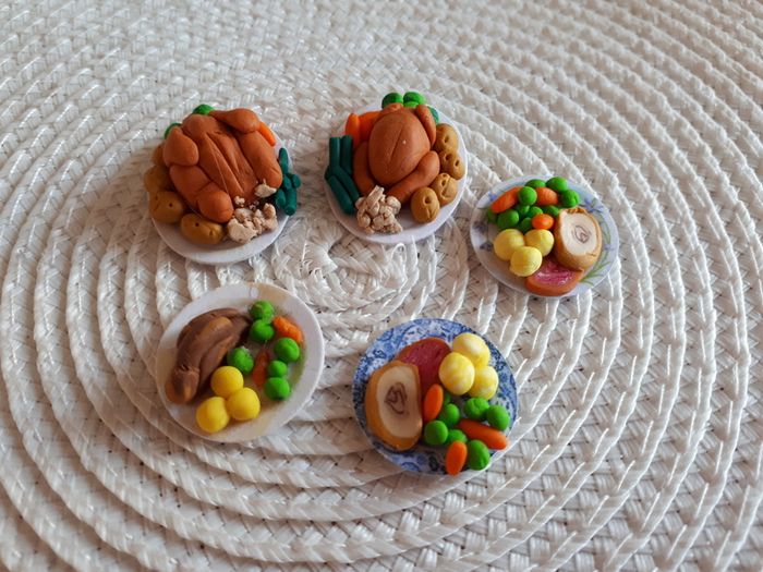 Handmade food miniatures for doll houses