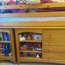 Kids bed, mid sleeper.Julian Bowen Barcelona Pine Mid Sleeper with Right Hand Ladder Image 3