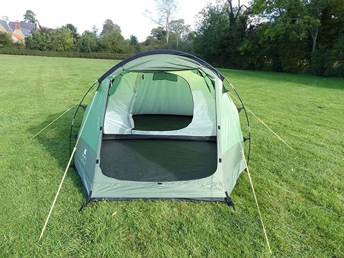 Abberley 2 berth 3.7m x 2.2m Tunnel Tent Green - 5000mm waterproofing UV Protection Canopy Poles & sewn in groundsheet (FREE POSTAGE)