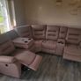 Zenia Grey & Beige Fabric Electrical Recliner Image 5