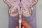 Flower Knows Butterfly Handheld Mirror in Purple