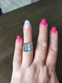 Sterling silver ring size N
