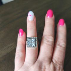 Sterling silver ring size N