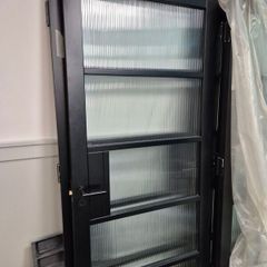 Black wooden door