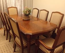 Table and 8 chairs