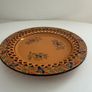 Davenport Longport. Hand-Painted Orange-Ground Reticulated Plate c.1805 to 1815. Regency Staffordshire Image 3