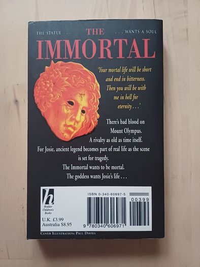 The Immortal by Christopher Pike (Horror Paperback 1993)