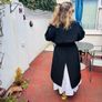The Frankie Shop Mavis OVersized black trench coat Image 4