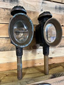 Pair of antique coach lamps