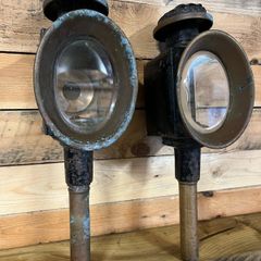 Pair of antique coach lamps