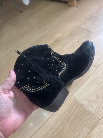 Black Genuine Leather Ankle Boots 36