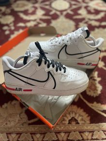 Nike Air Force 1 React White Black Red