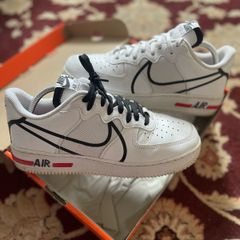 Nike Air Force 1 React White Black Red