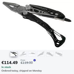 leatherman Skeletool cx fishing camping edc multitool