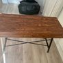 Wood and Metal desk in Walnut color Image 2