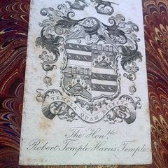 Bookplate Robert Temple Harris Temple Waterstown House Glasson Westmeath Ireland