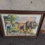 Horse Ploughing Scene (Linen ) Image 5