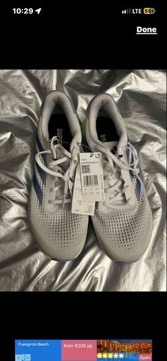 adidas supernova rise shoes running trainers  size 44 US 10