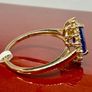 Diamond LUXURIANT Premium Vietnamese Cobalt Blue Spinel and Lab Grown Diamond Ring Image 7
