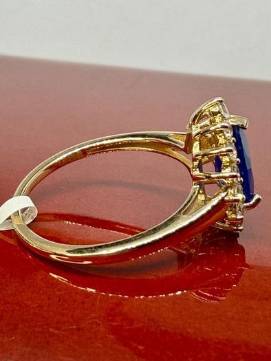 Diamond LUXURIANT Premium Vietnamese Cobalt Blue Spinel and Lab Grown Diamond Ring