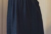 Dress black cream linen