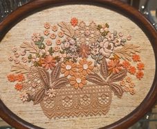 Vintage Handmade Lace Collage by Helga Westphal (West Germany)