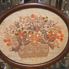 Vintage Handmade Lace Collage by Helga Westphal (West Germany)