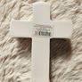 Faith & Hope Mantel Cross Plaque - Christening Image 4