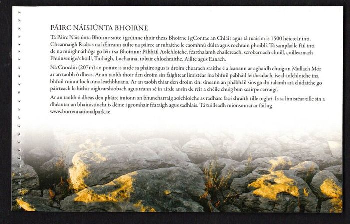 2011 Ireland National Parks of Ireland Commemorative Stamps Booklet Mint Never Hinged (MNH). Scans of contents show in advert.