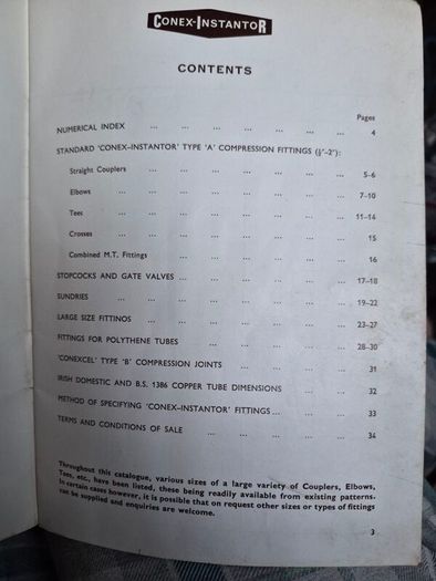 Vintage Catalogue of Compression Couplings