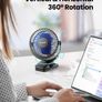 NEW SALE | Portable Clip on Fan Battery Operated, Small Powerful USB Desk Fan, 3 Speed Quiet Rechargeable Mini Table Fan, 360 Degree Rotate Personal Cooling Fan for Home Office Stroller Camping Black Blue Image 2