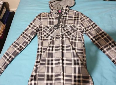 cedarwood state black grey small medium long sleeve shirt with hood