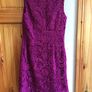 Monsoon Cerise Knee Length lacey Pencil Dress size 10 Image 2